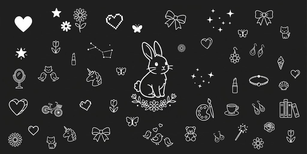 Rabbit bottle artwork