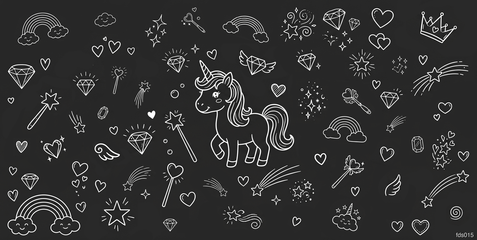 Unicorn bottle artwork